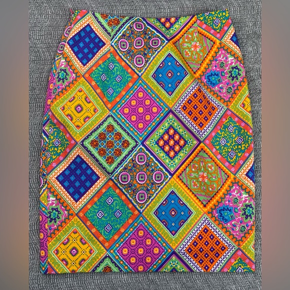 David Meister Women’s Colorful Lined Designer Skirt Size 4 EUC - Picture 6 of 14